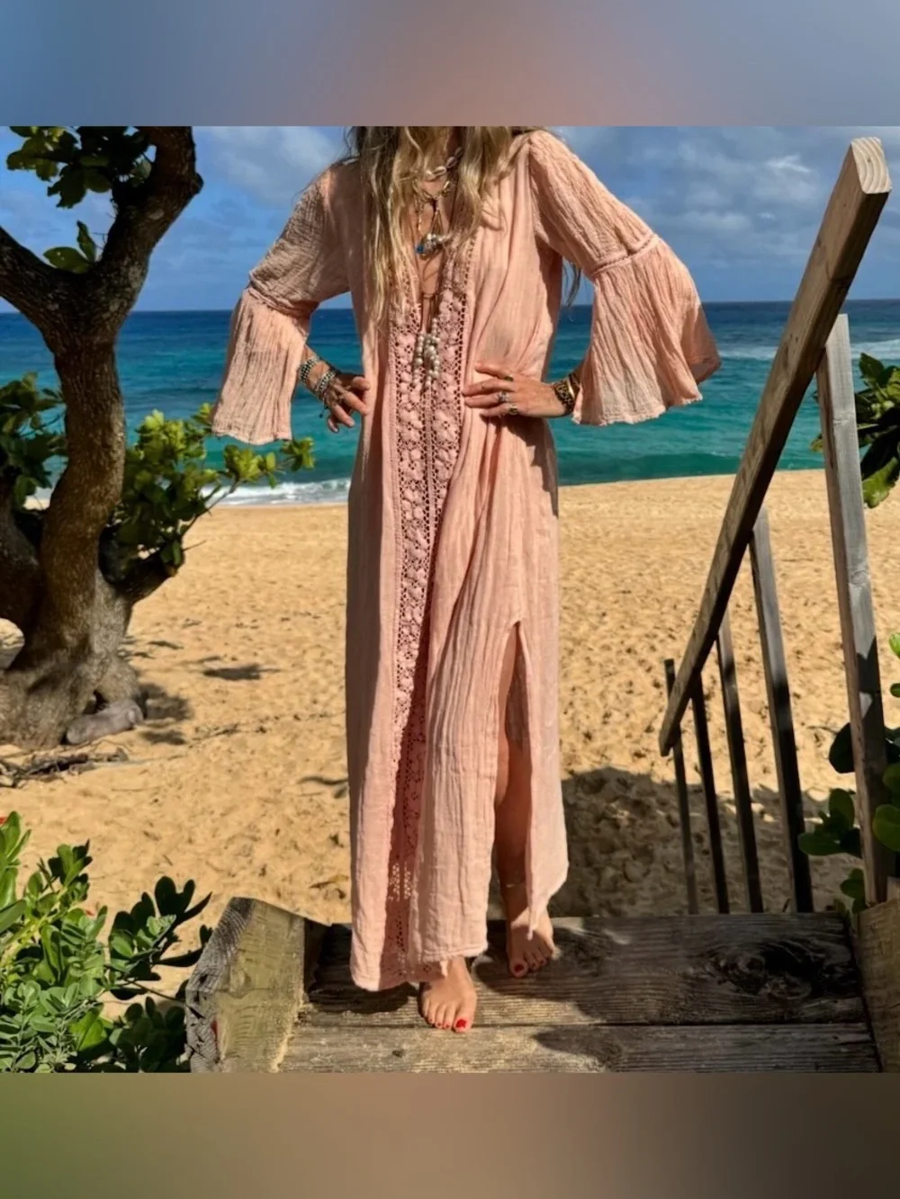 Vintage Rare Jen’s Pirate Booty Soft Pastel Blue Dress - Picture 13 of 15